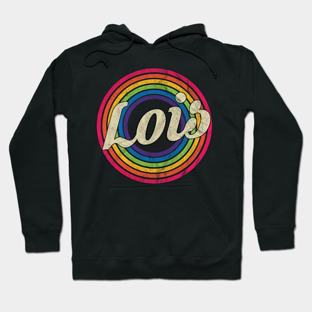 Lois - Retro Rainbow Faded-Style Hoodie by MaydenArt